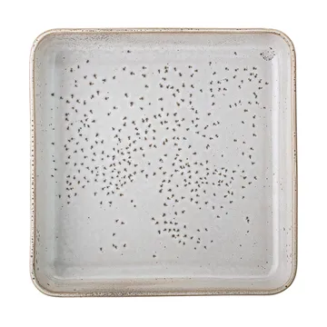 Plat de service Thea grès 25x25 cm - Gris - Bloomingville