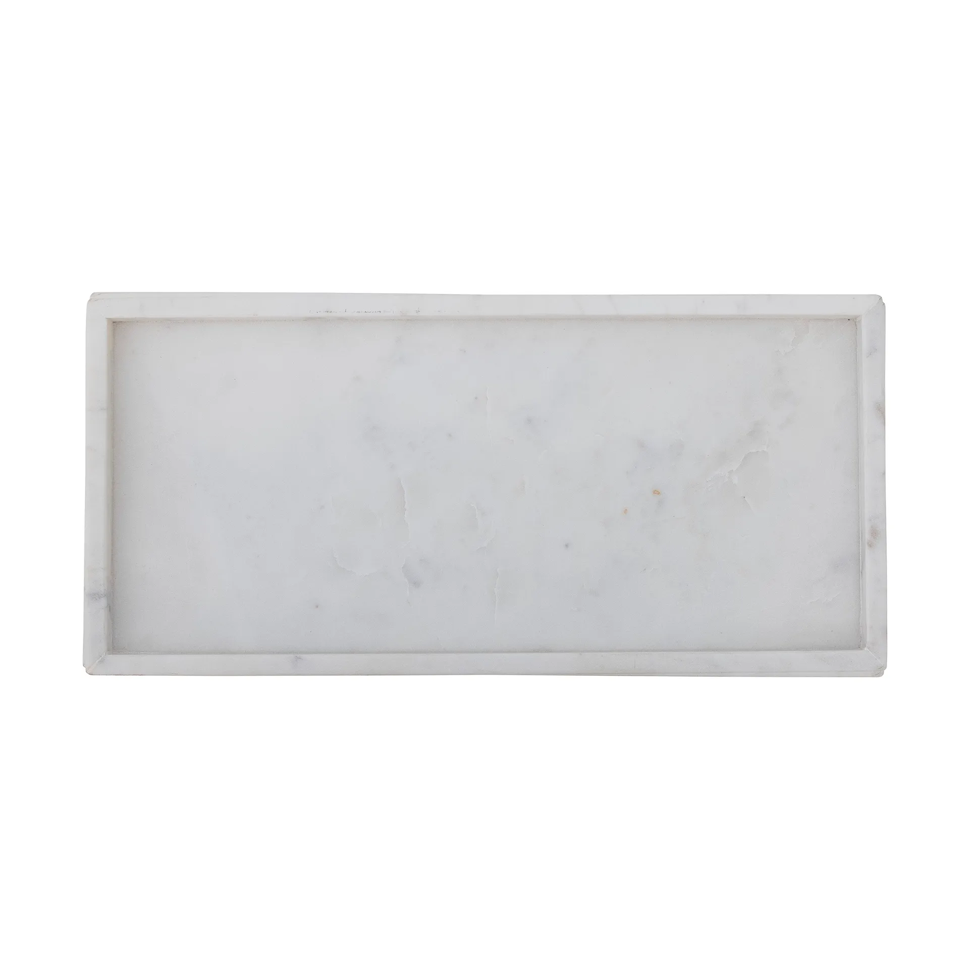Plateau de décoration Majsa 18x38 cm, White marble Bloomingville