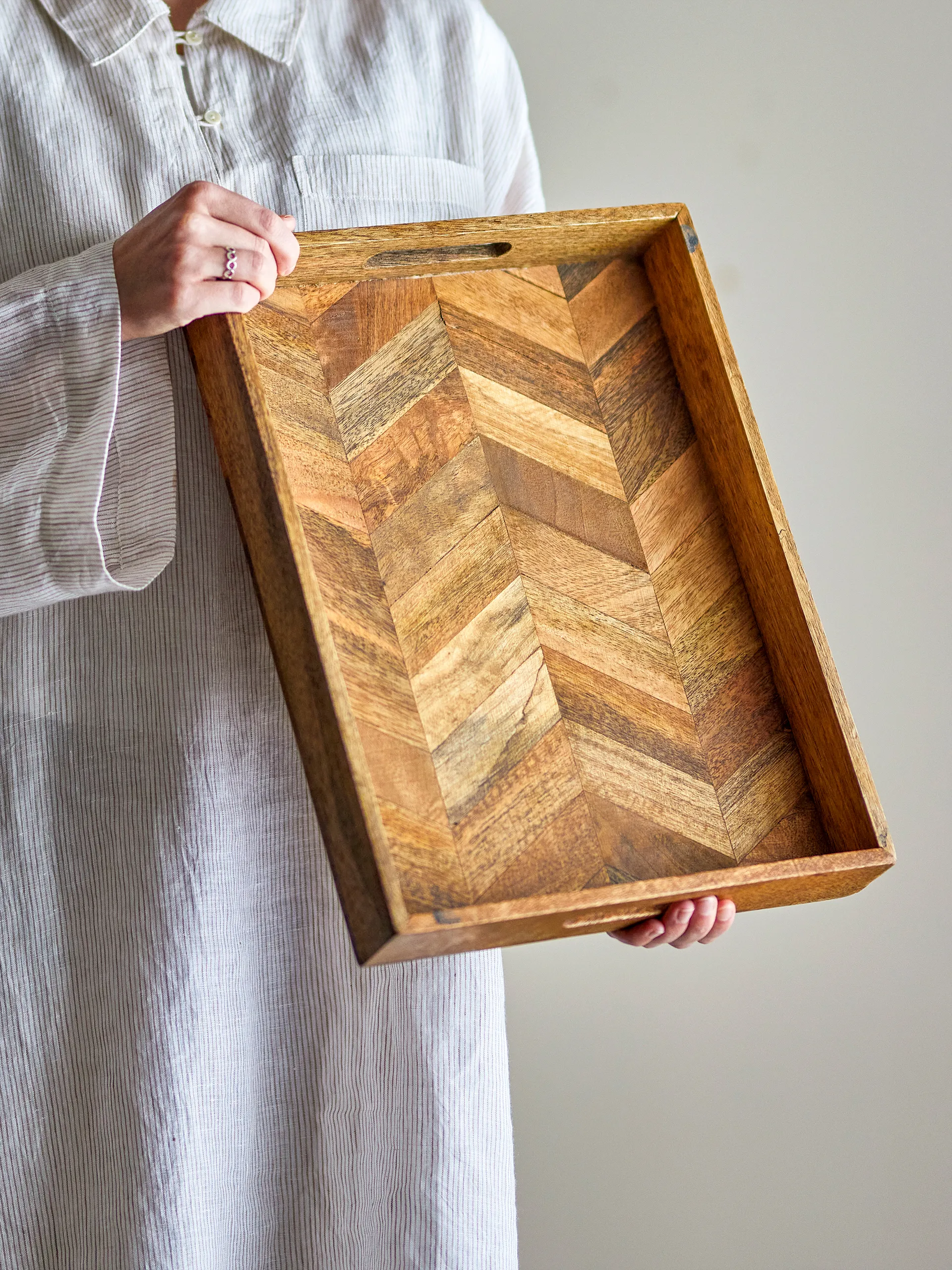 Plateau de service Katalyn 30x40 cm, Naturel Bloomingville