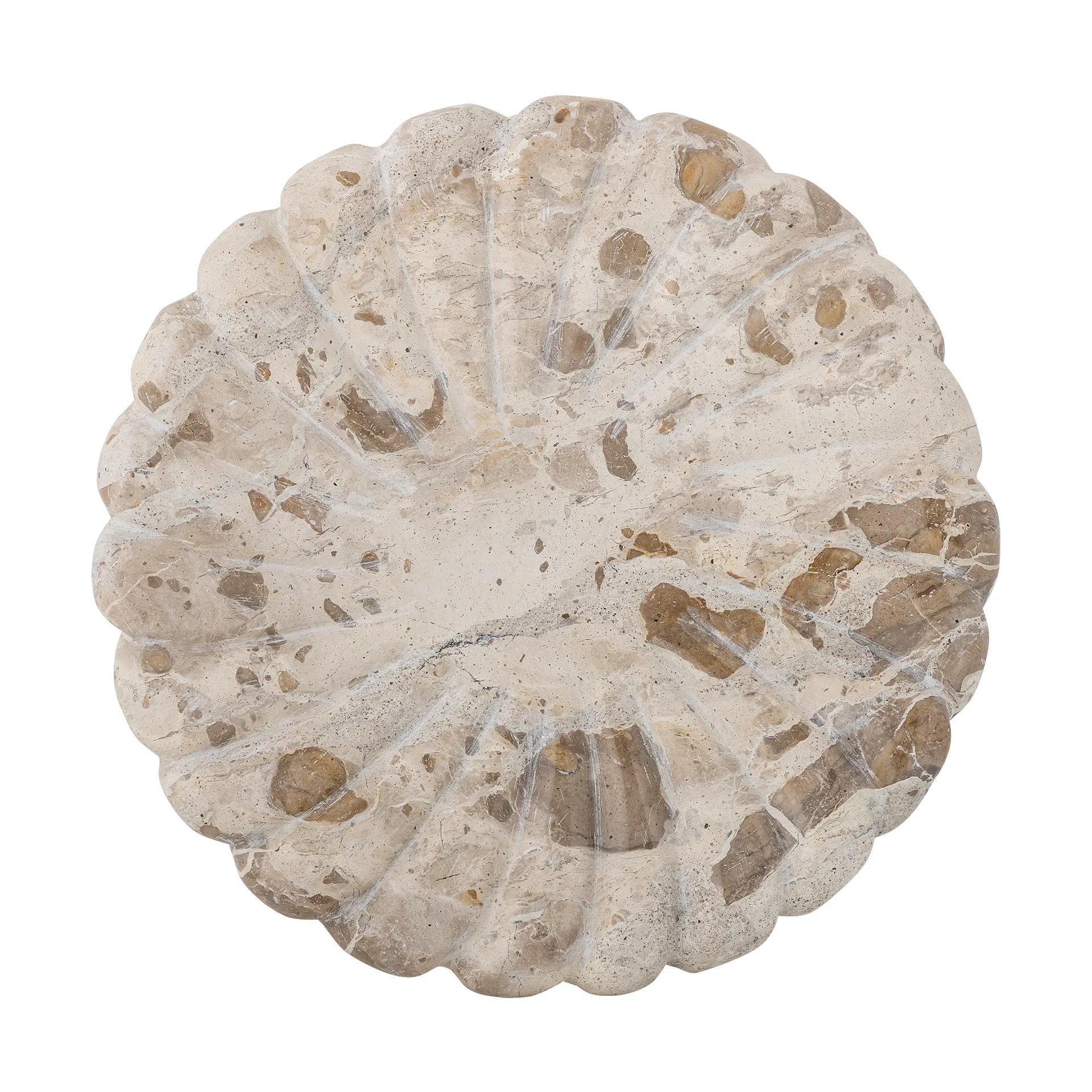 Plateau Marlie en marbre Ø22,5 cm, Naturel Bloomingville