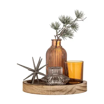 Plateau rond Sanga avec objets décoratifs, 6 pièces - Or - Bloomingville