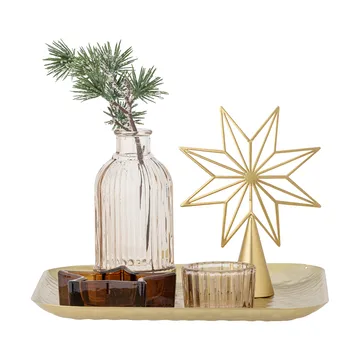 Plateau Sanga avec objets décoratifs, 6 pièces - Or - Bloomingville