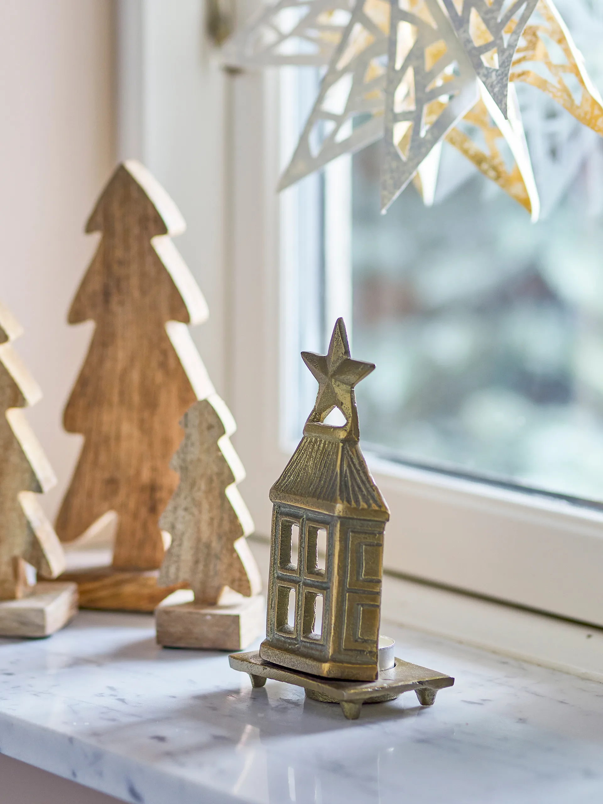 Porte-bougie chauffe-plat Crista 6x17 cm, Laiton Bloomingville