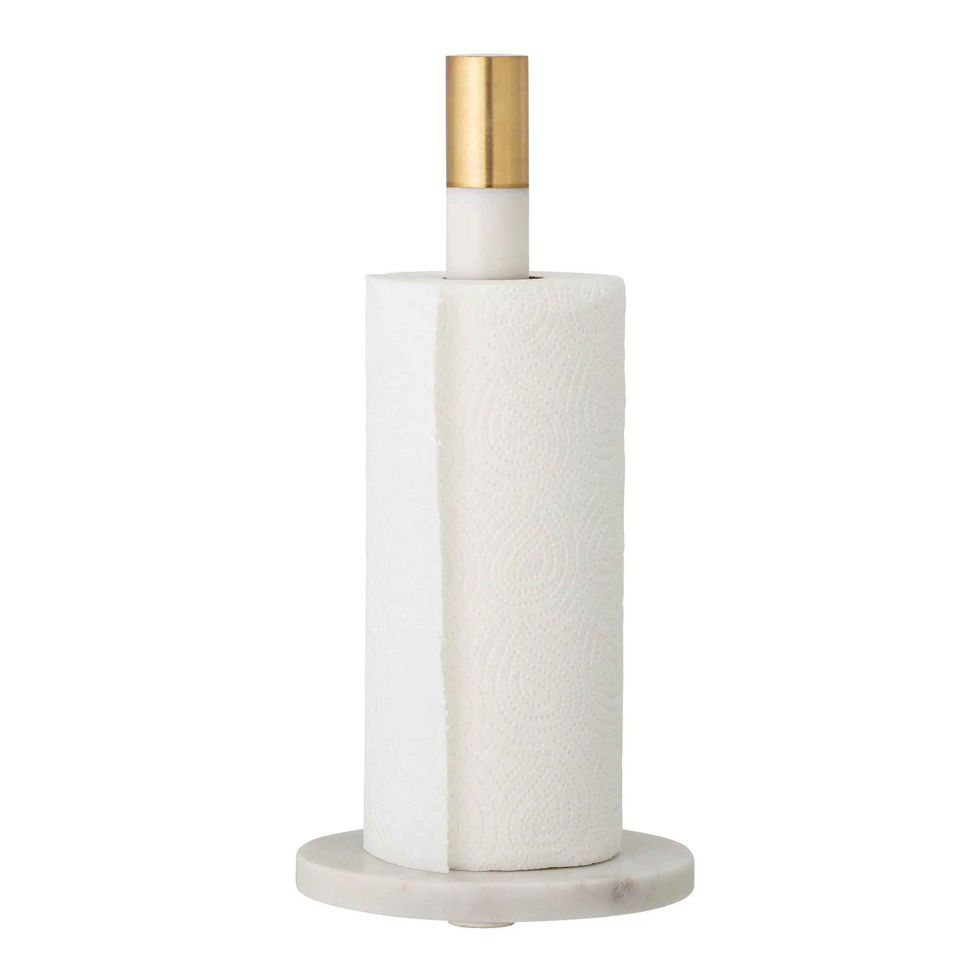 Porte rouleau essuie-tout Emira Marbre 32 cm, Blanc Bloomingville