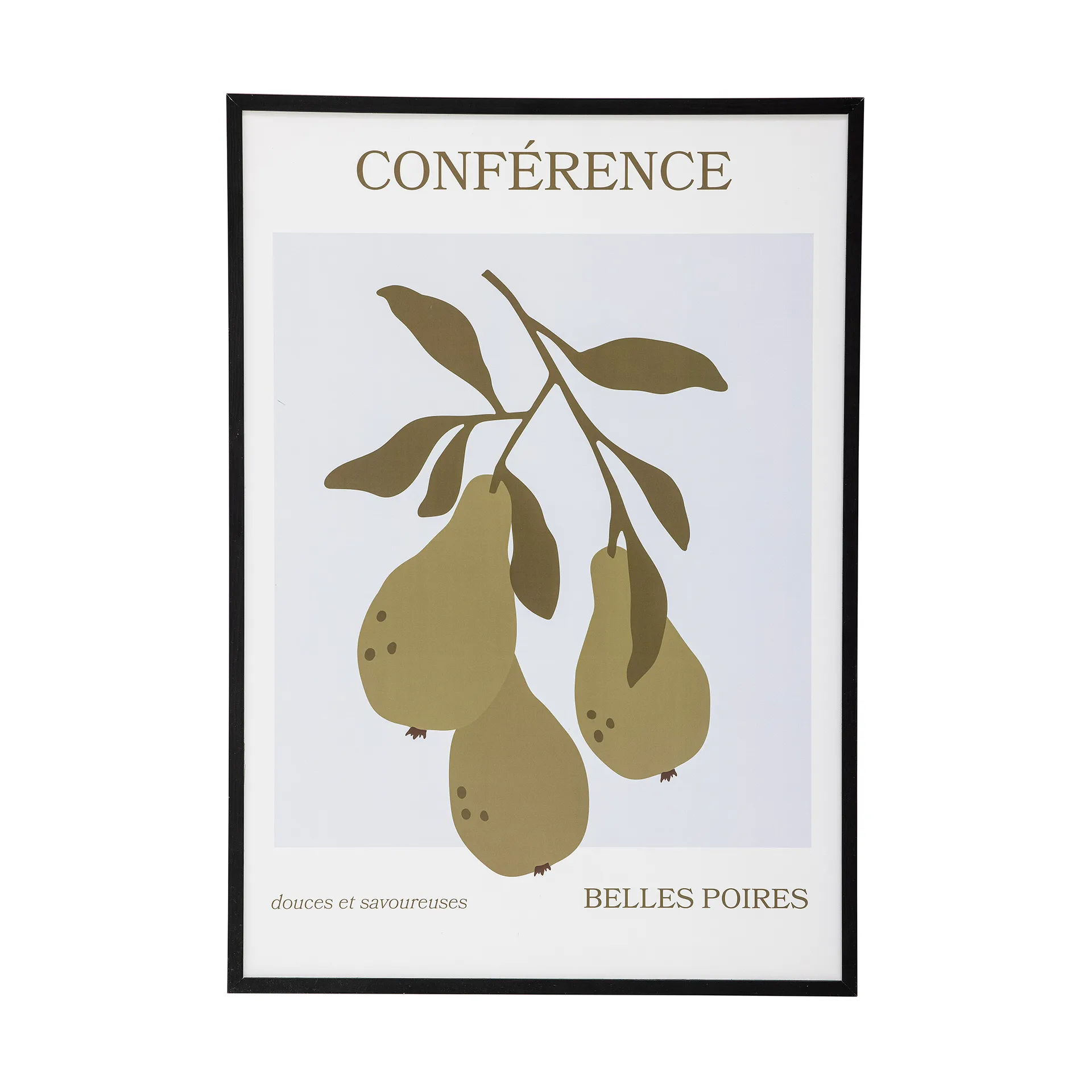 Poster avec cadre Poire 52x72 cm, Poire-black pine Bloomingville