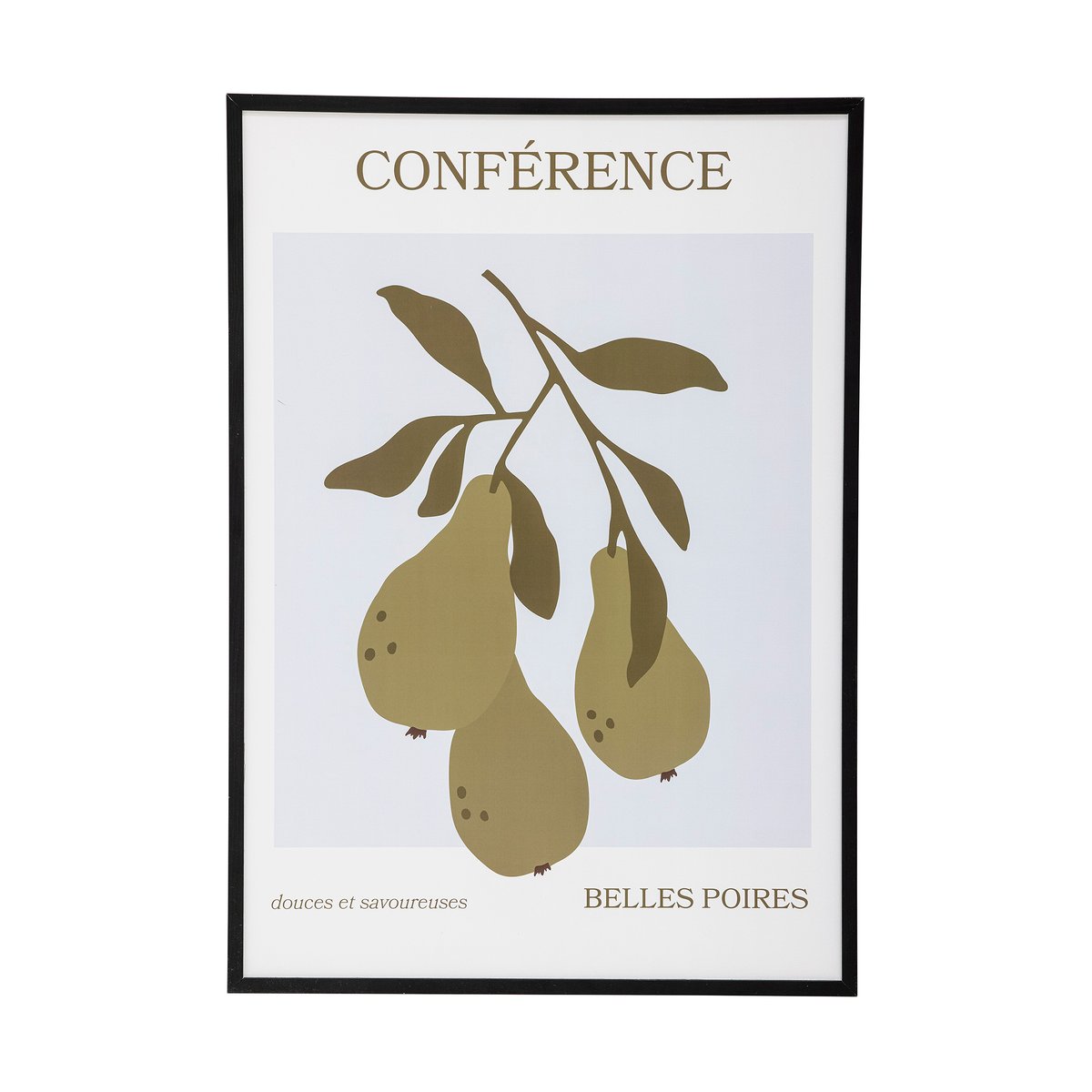 Bloomingville Poster avec cadre Poire 52x72 cm Poire-black pine