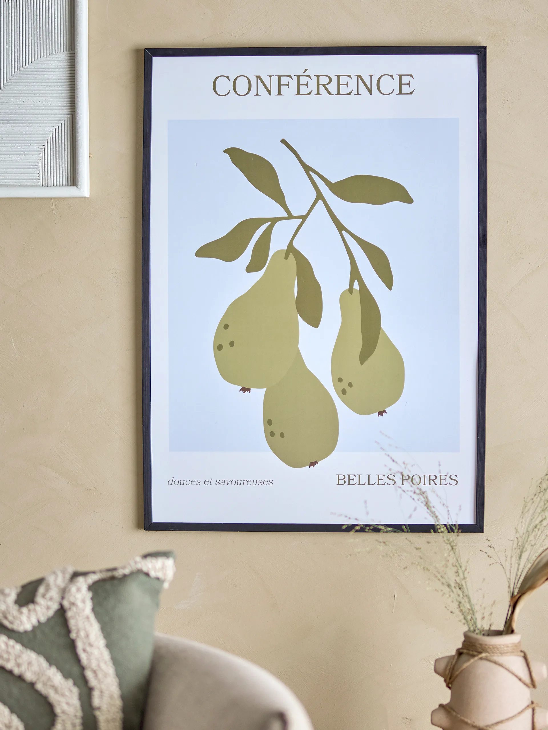 Poster avec cadre Poire 52x72 cm, Poire-black pine Bloomingville