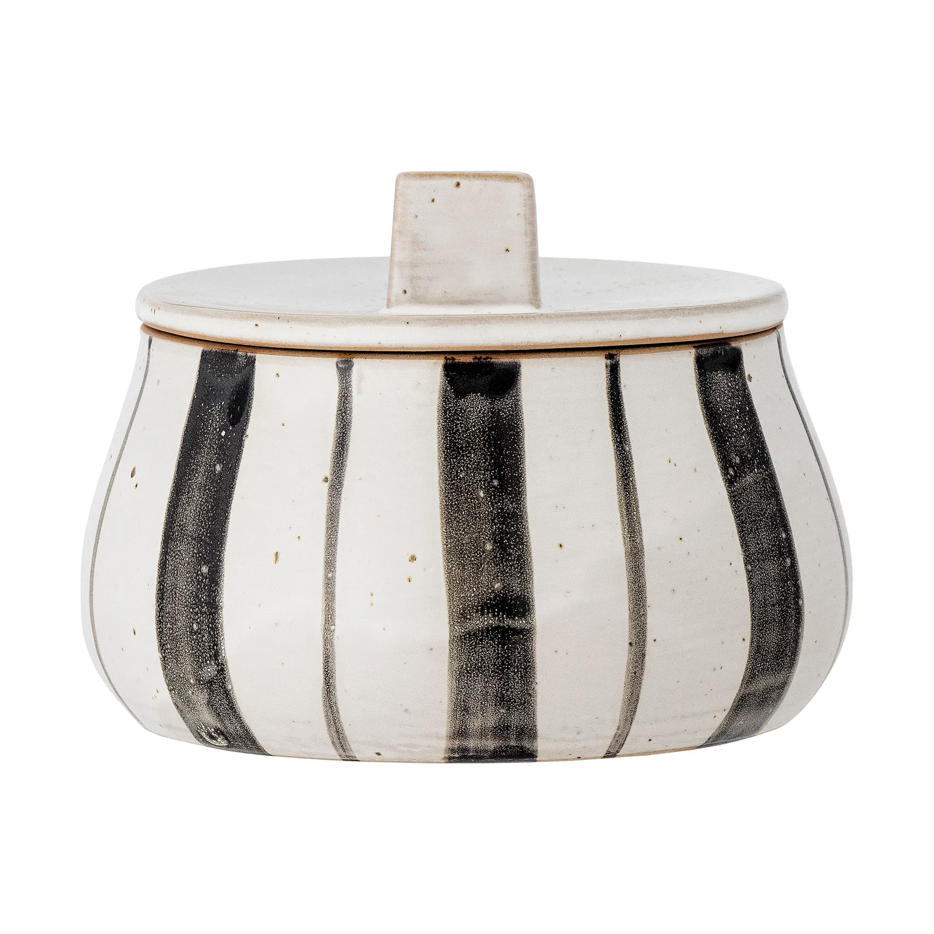 Pot à couvercle Marita Ø 12 cm, Noir-blanc Bloomingville