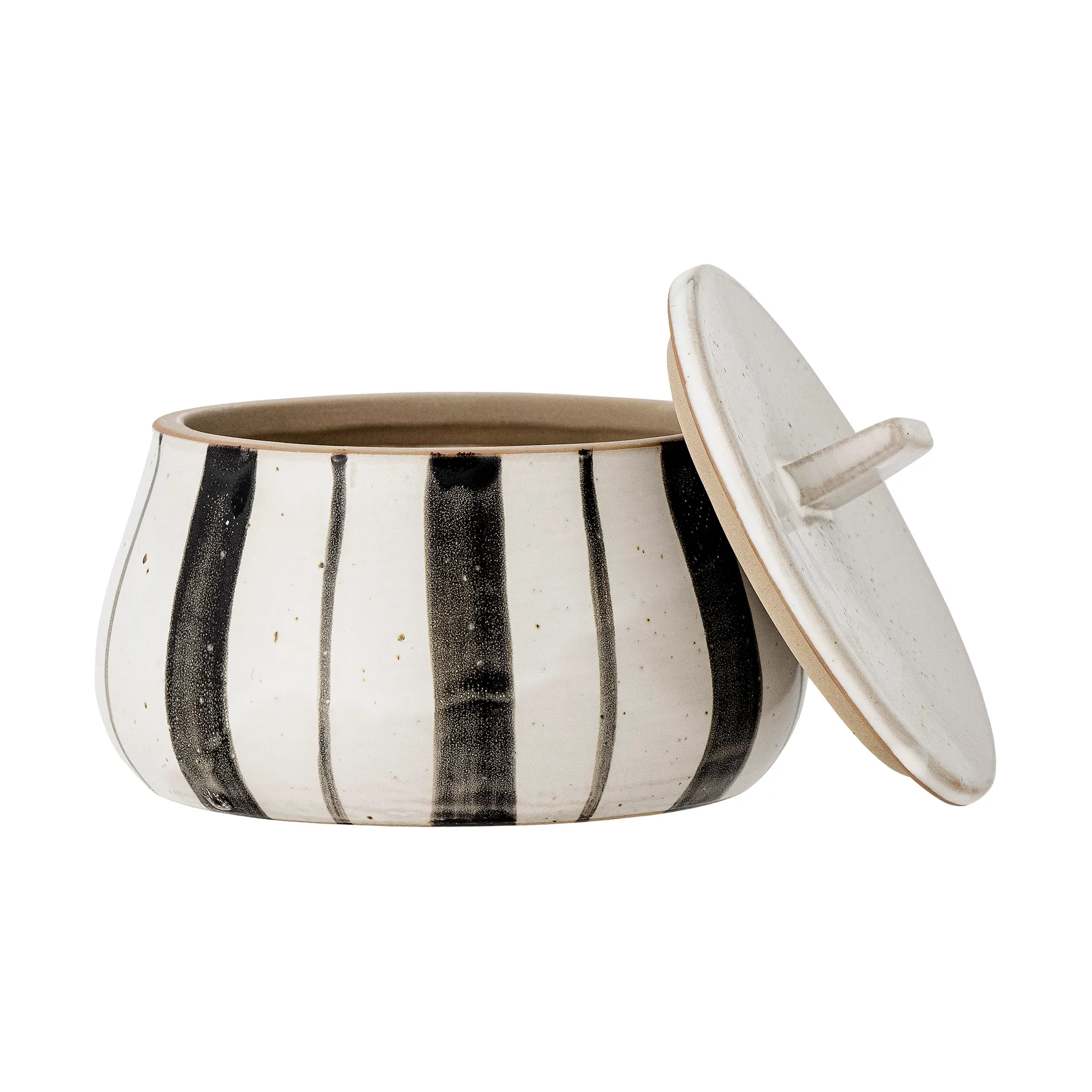 Pot à couvercle Marita Ø 12 cm, Noir-blanc Bloomingville