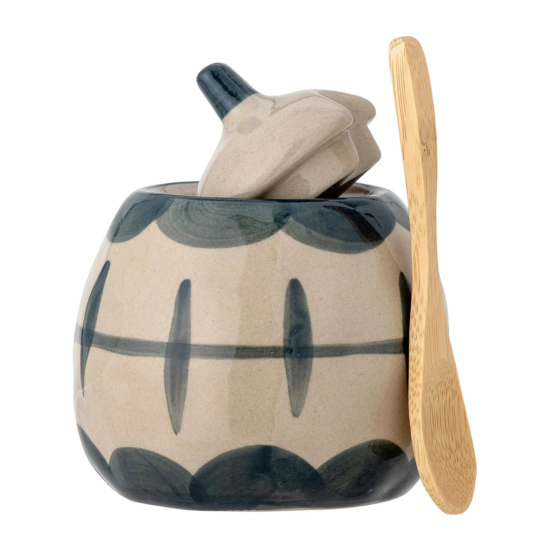 Pot à lait et sucrier Allium, Vagues bleues-bambou Bloomingville