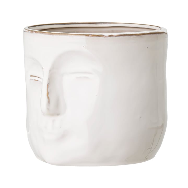 Pot avec visage Bloomingville 16,5x18 cm - Blanc - Bloomingville