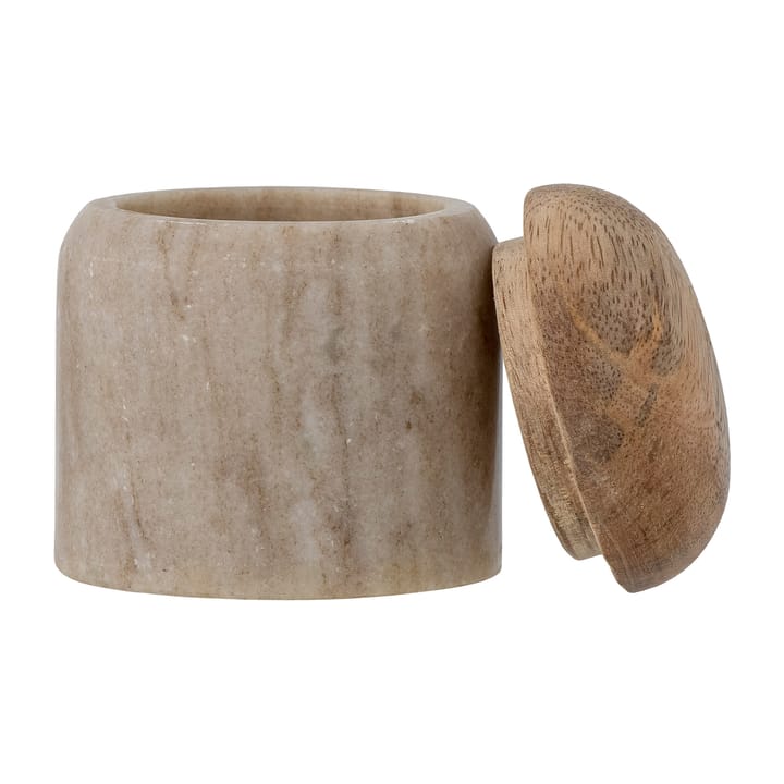 Pot de conservation avec couvercle Payana Ø8x8 cm, Marbre-bois de manguier Bloomingville