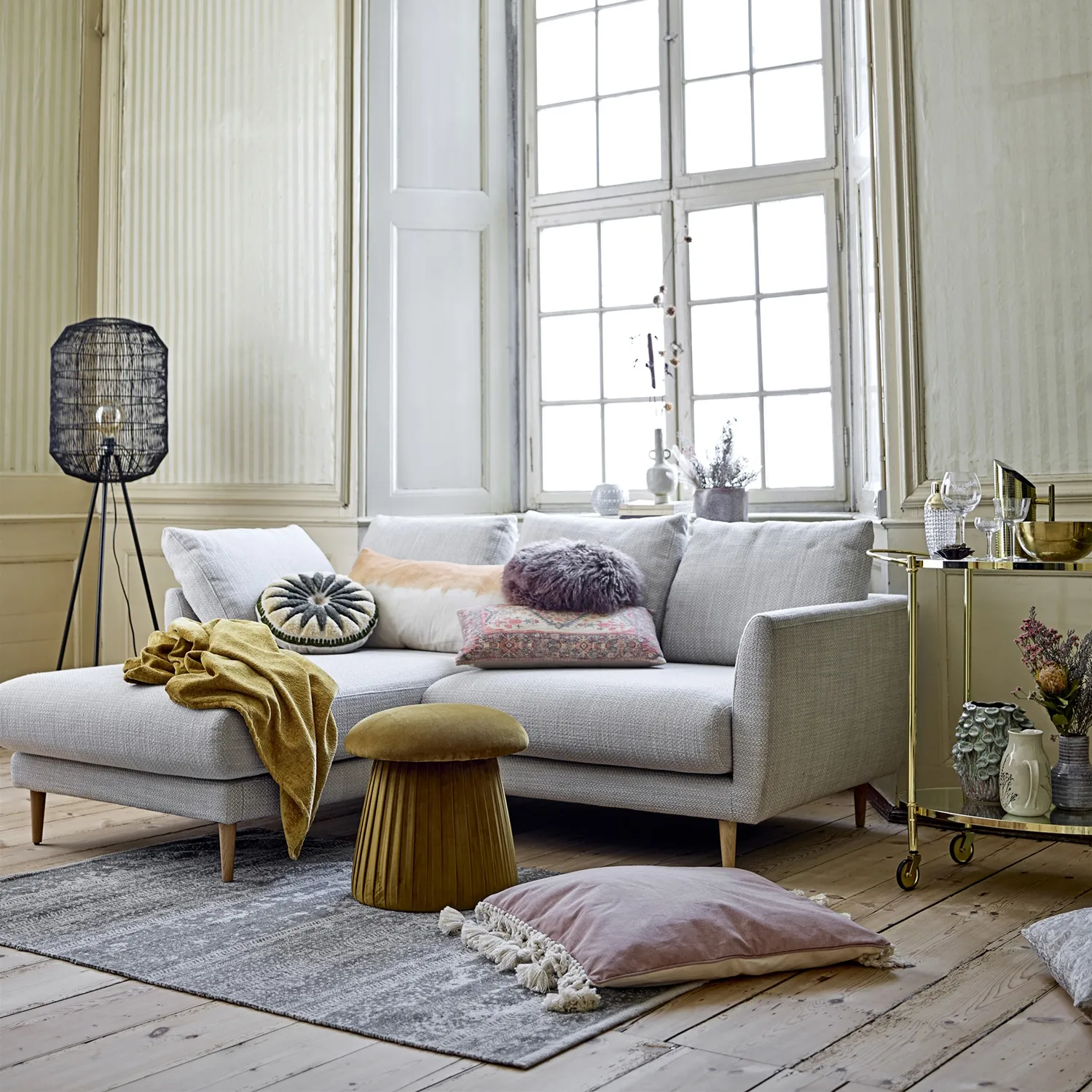 Pouf Roberta, Marron Bloomingville