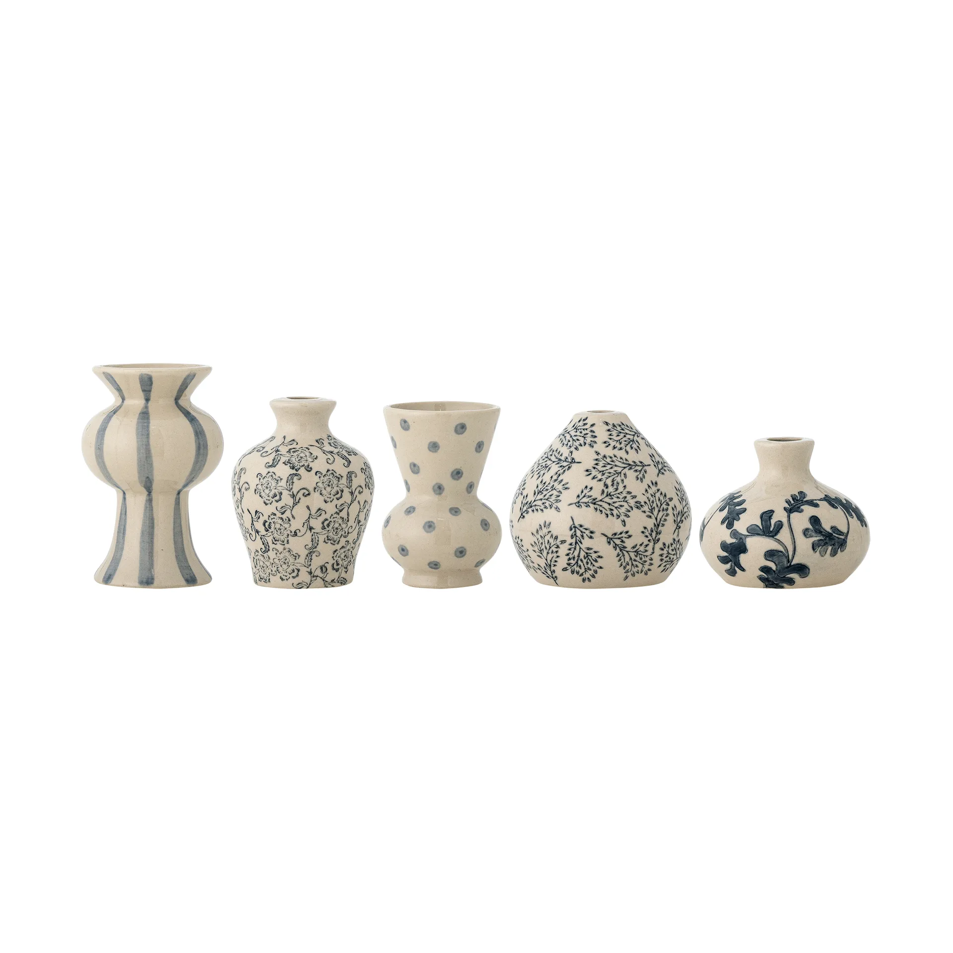 Quinto vase, Grès bleu, 5 pièces Bloomingville