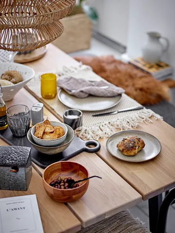 Salière et poivrière Josefine avec soucoupe - Gris - Bloomingville