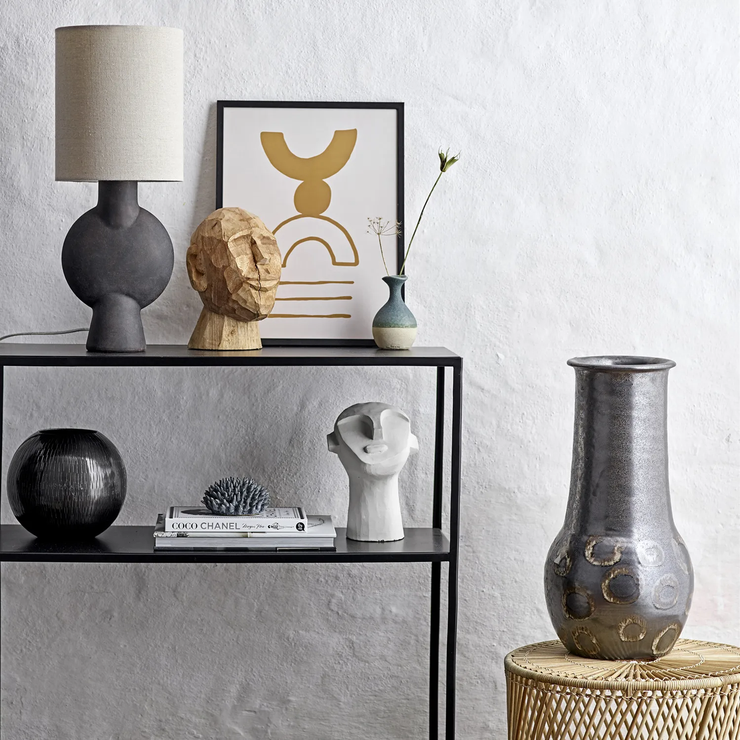 Sculpture Bloomingville 22cm, Blanc Bloomingville