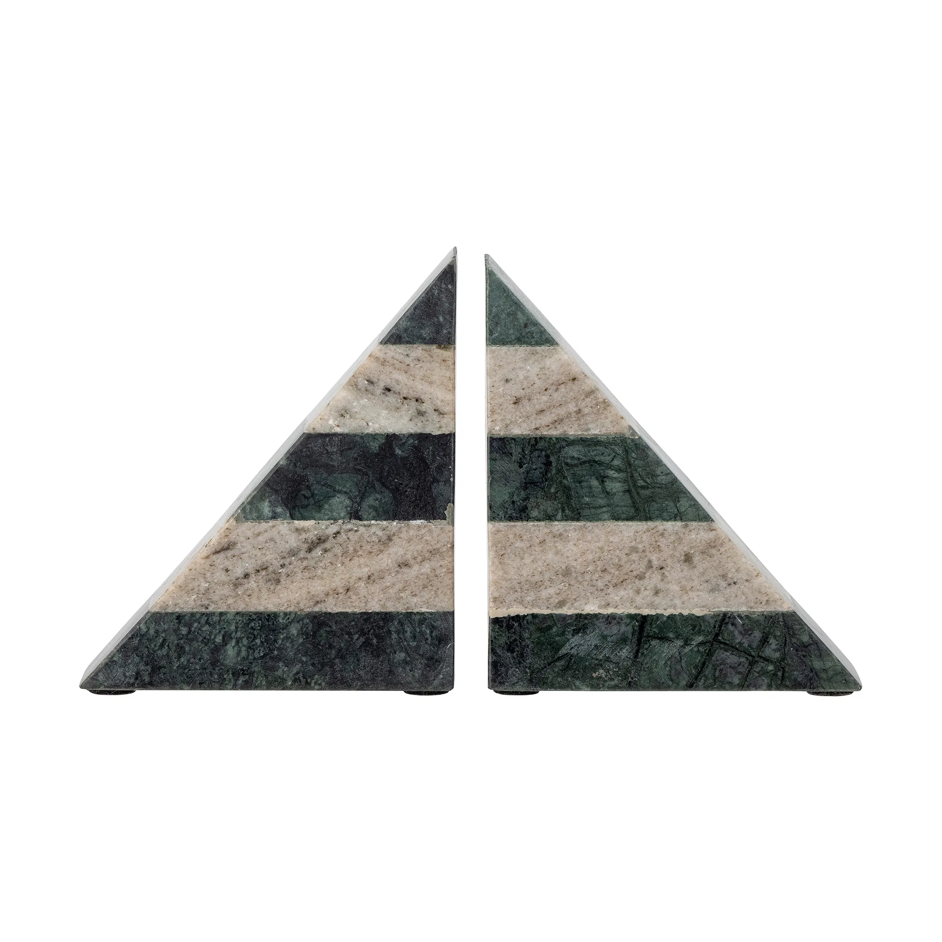 Serre-livres Abir 2 pièces, Marbre vert-blanc Bloomingville