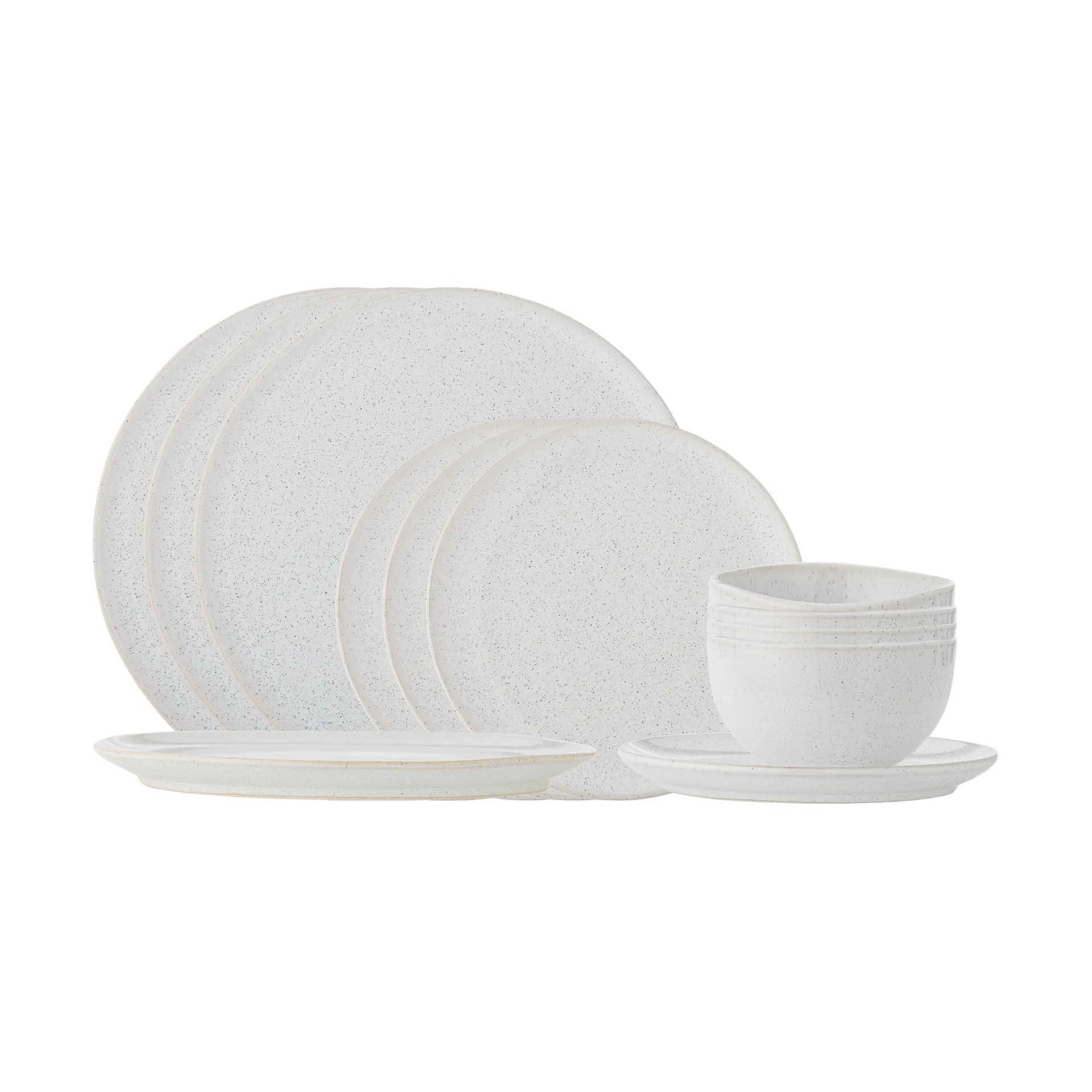 Service de table Addison Lot de 12, Blanc Bloomingville
