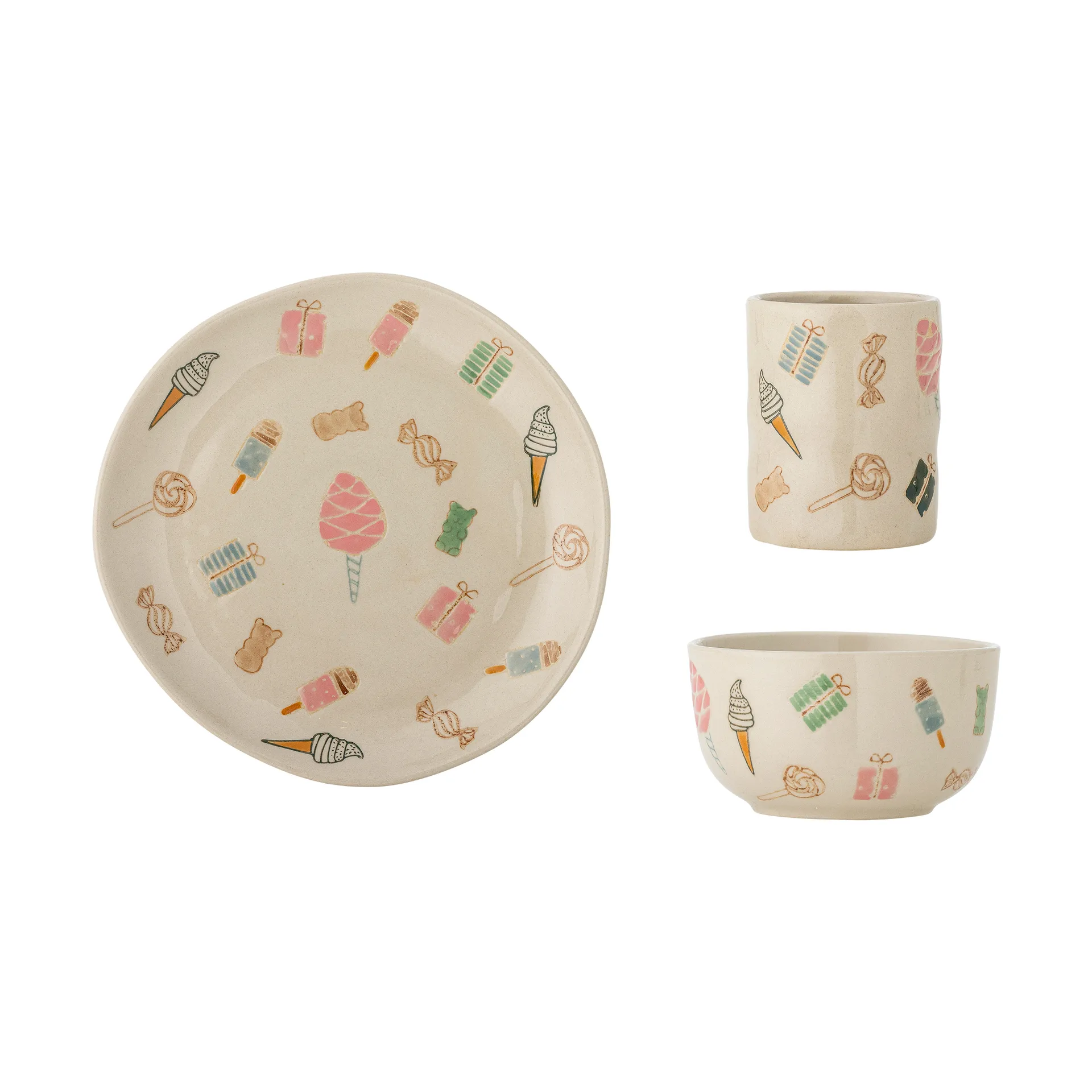 Service de table Sweets Lot de 3, Nature Bloomingville