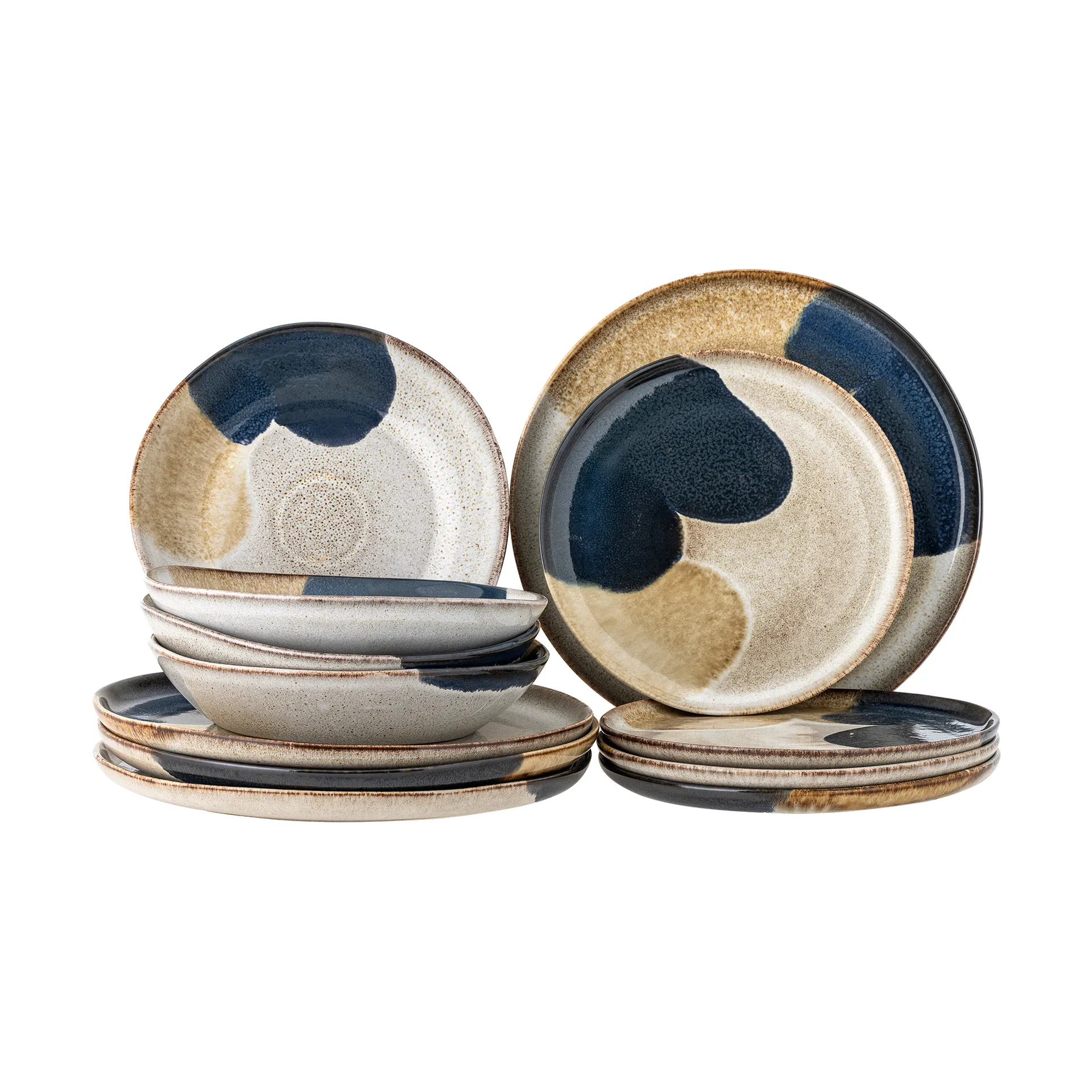 Service de vaisselle Jules 12 pièces, Gris Bloomingville