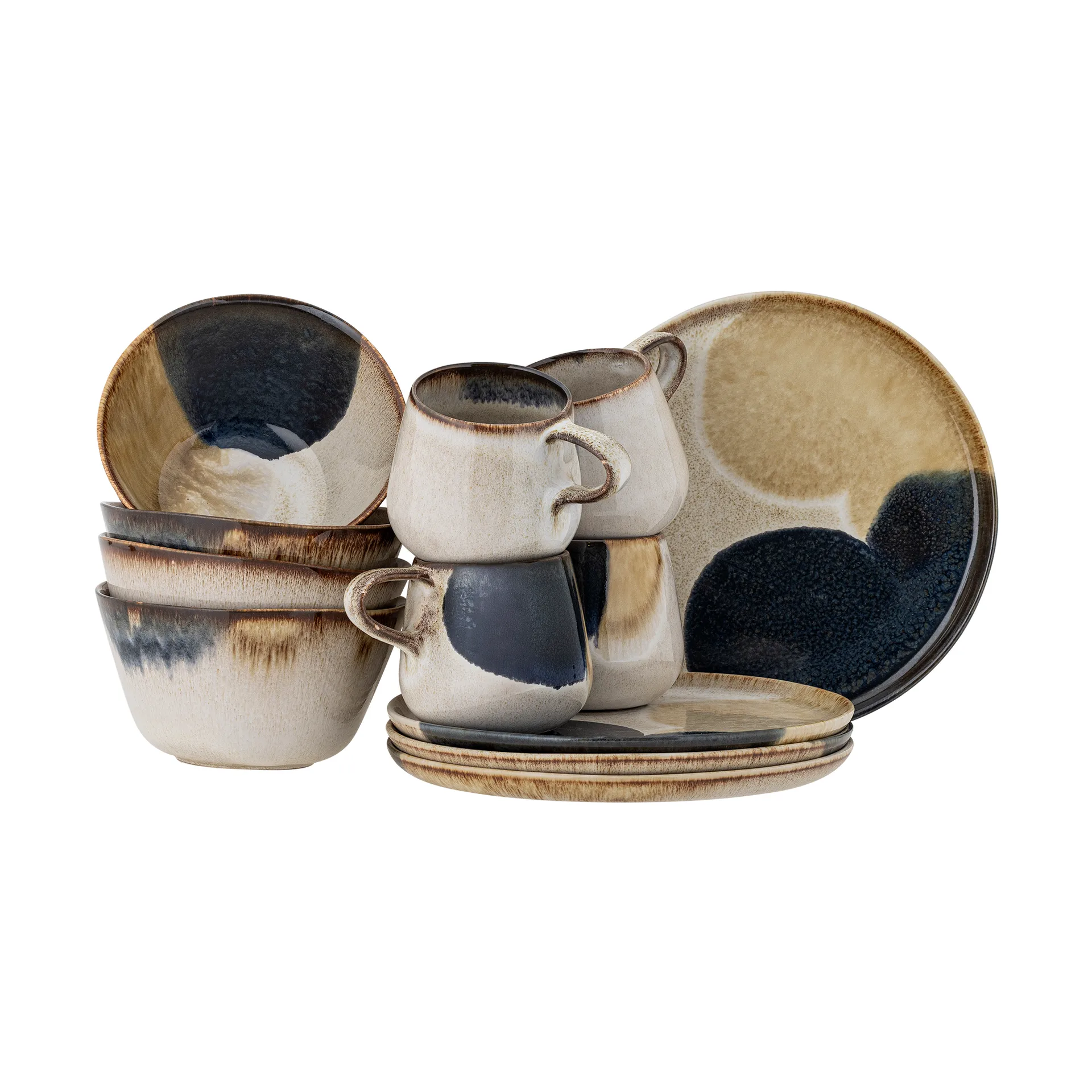 Service petit-déjeuner Jules 12 pièces, Gris Bloomingville