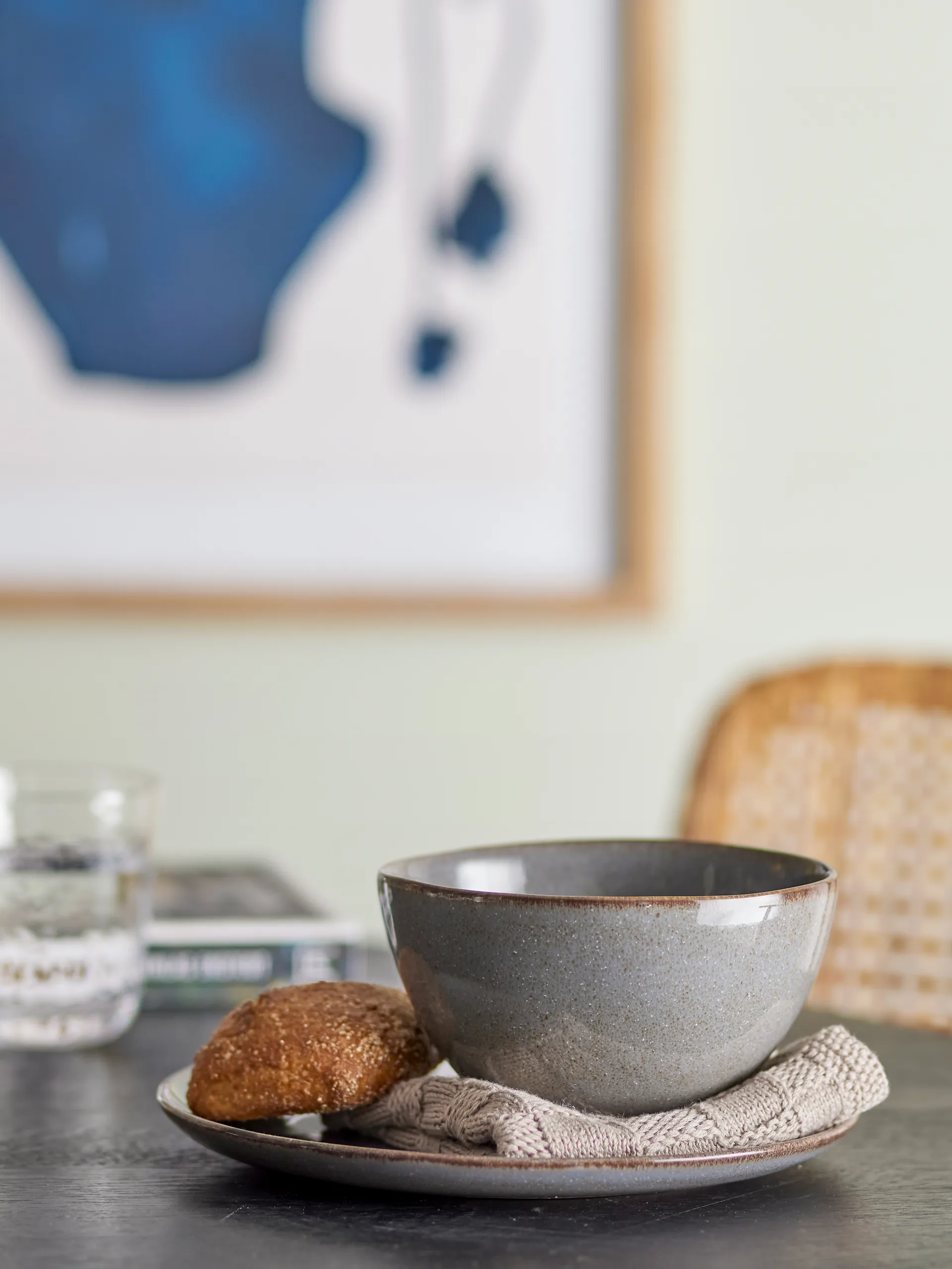 Service petit-déjeuner Sandrine 12 pièces, Gris Bloomingville