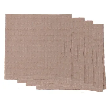 Serviette en coton Bloomingville Lot de 4 - Marron - Bloomingville
