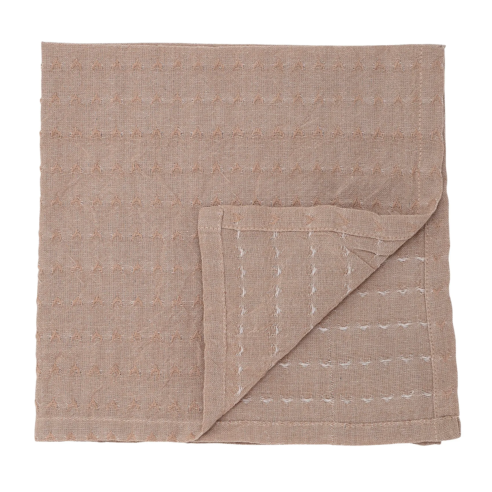 Serviette en coton Bloomingville Lot de 4, Marron Bloomingville