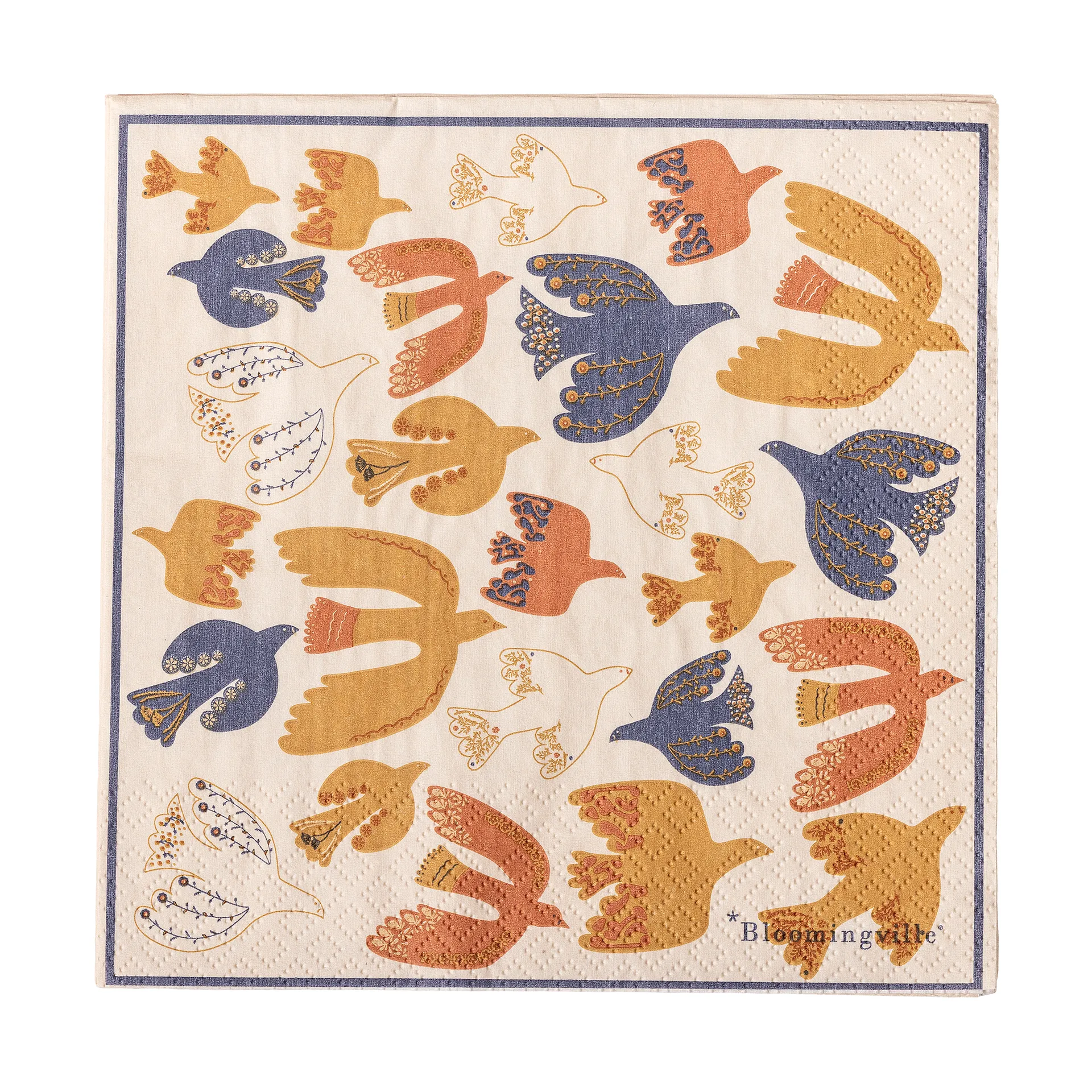 Serviette en papier Anniversary, lot de 20, Jaune Bloomingville