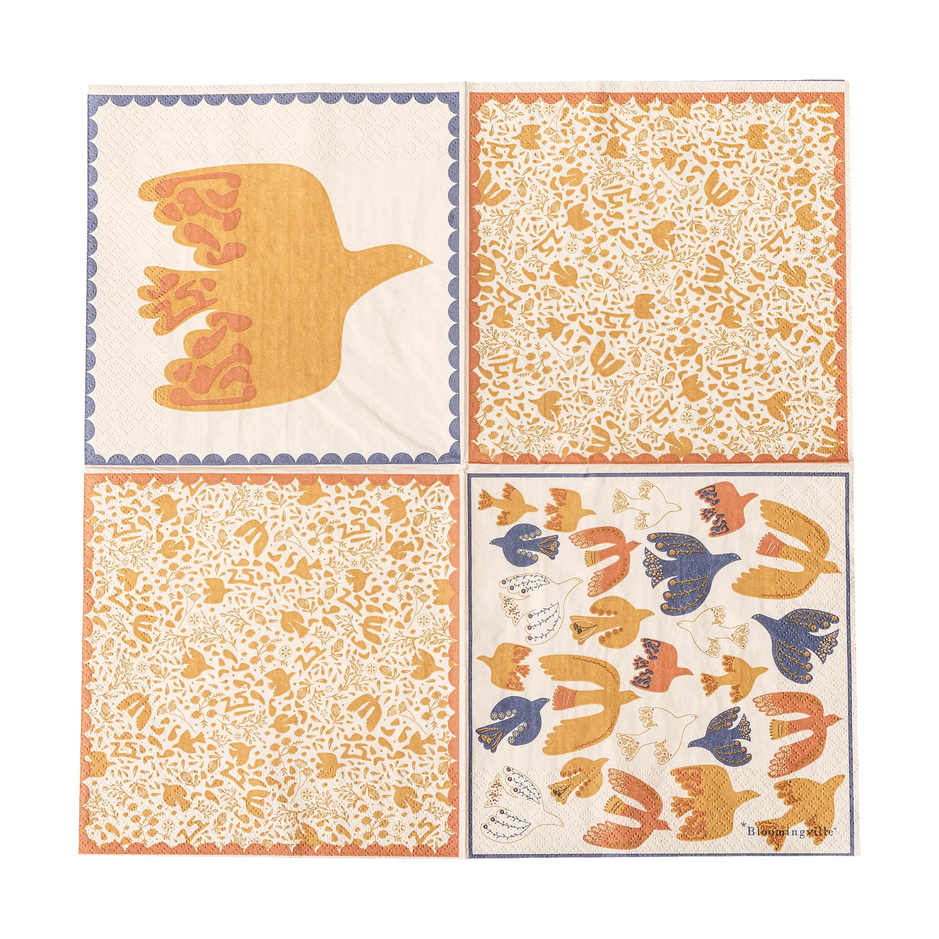 Serviette en papier Anniversary, lot de 20, Jaune Bloomingville