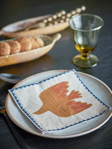 Serviette en papier Anniversary, lot de 20 - Jaune - Bloomingville