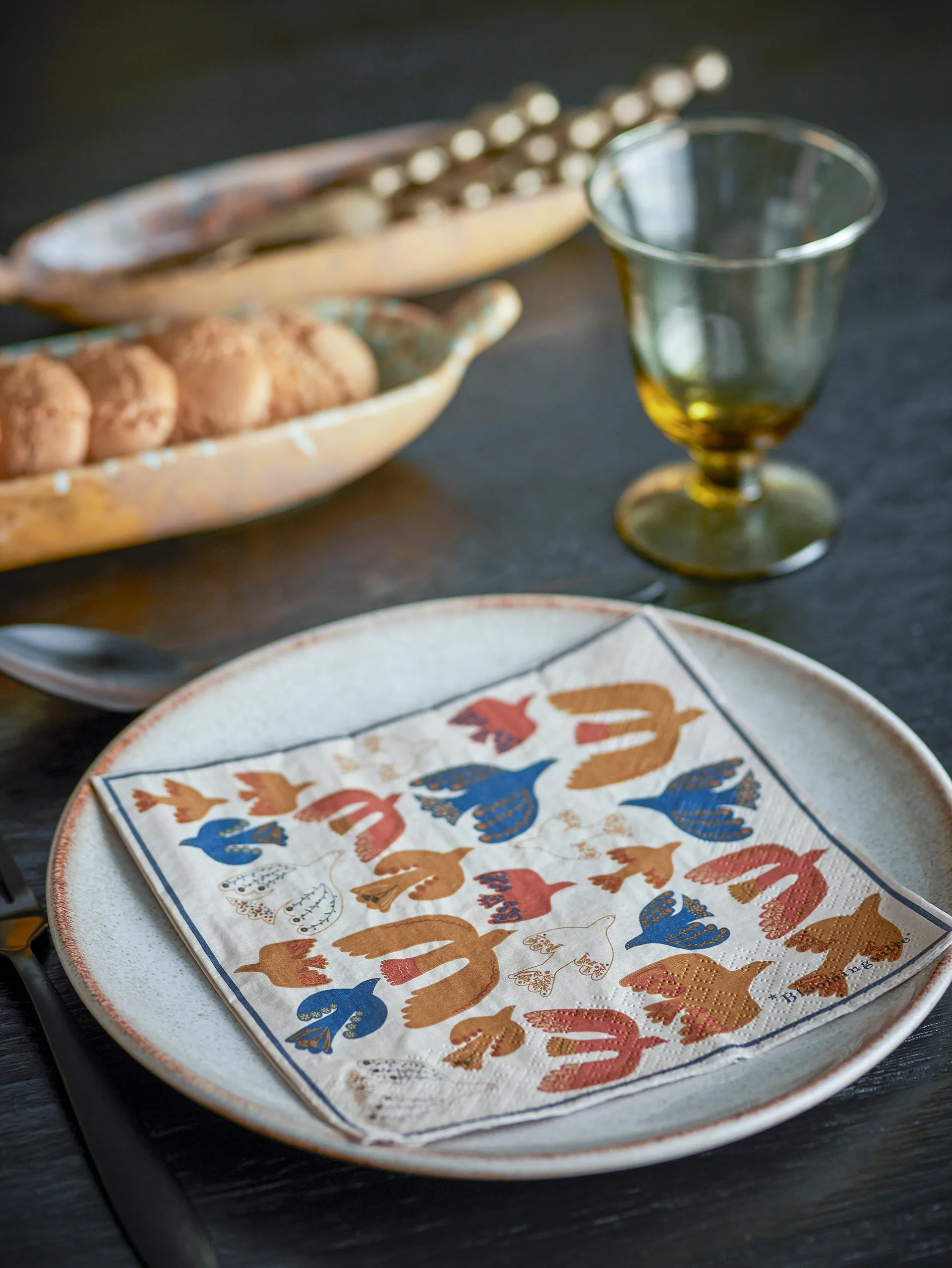 Serviette en papier Anniversary, lot de 20, Jaune Bloomingville