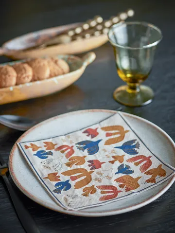 Serviette en papier Anniversary, lot de 20 - Jaune - Bloomingville