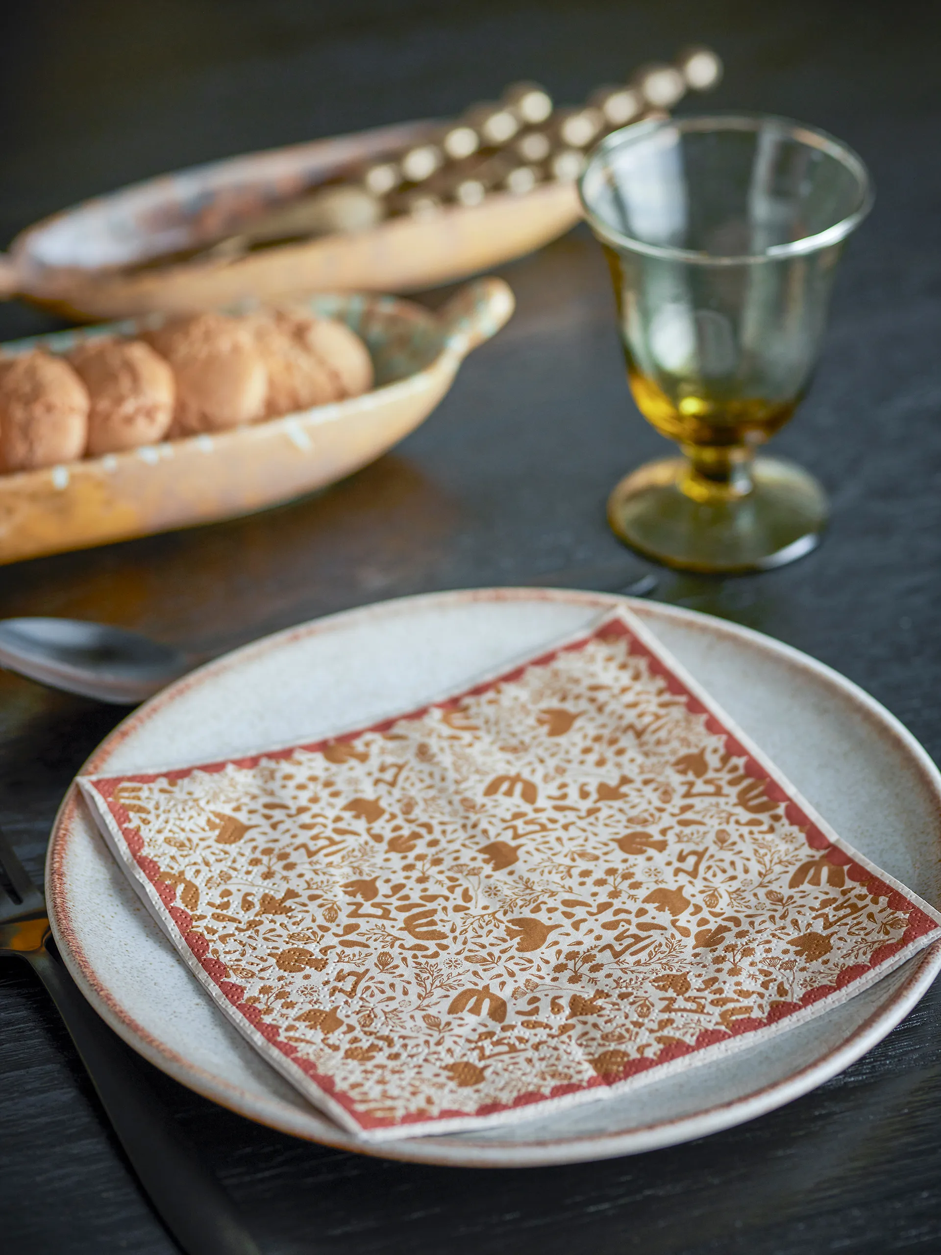 Serviette en papier Anniversary, lot de 20, Jaune Bloomingville