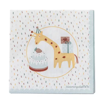 Serviette en papier Celebrate, lot de 20 - Bleu - Bloomingville