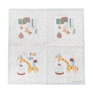 Serviette en papier Celebrate, lot de 20 - Bleu - Bloomingville