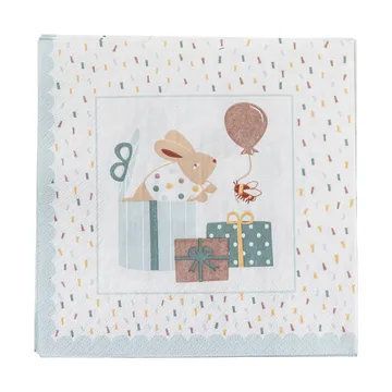 Serviette en papier Celebrate, lot de 20 - Bleu - Bloomingville