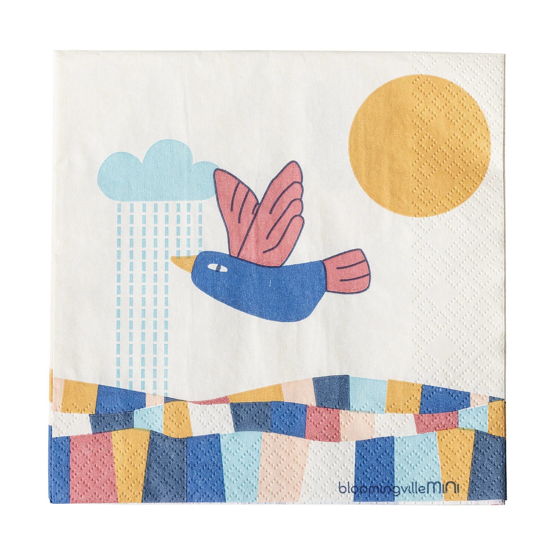 Serviette en papier Colorine, lot de 20, Naturel Bloomingville