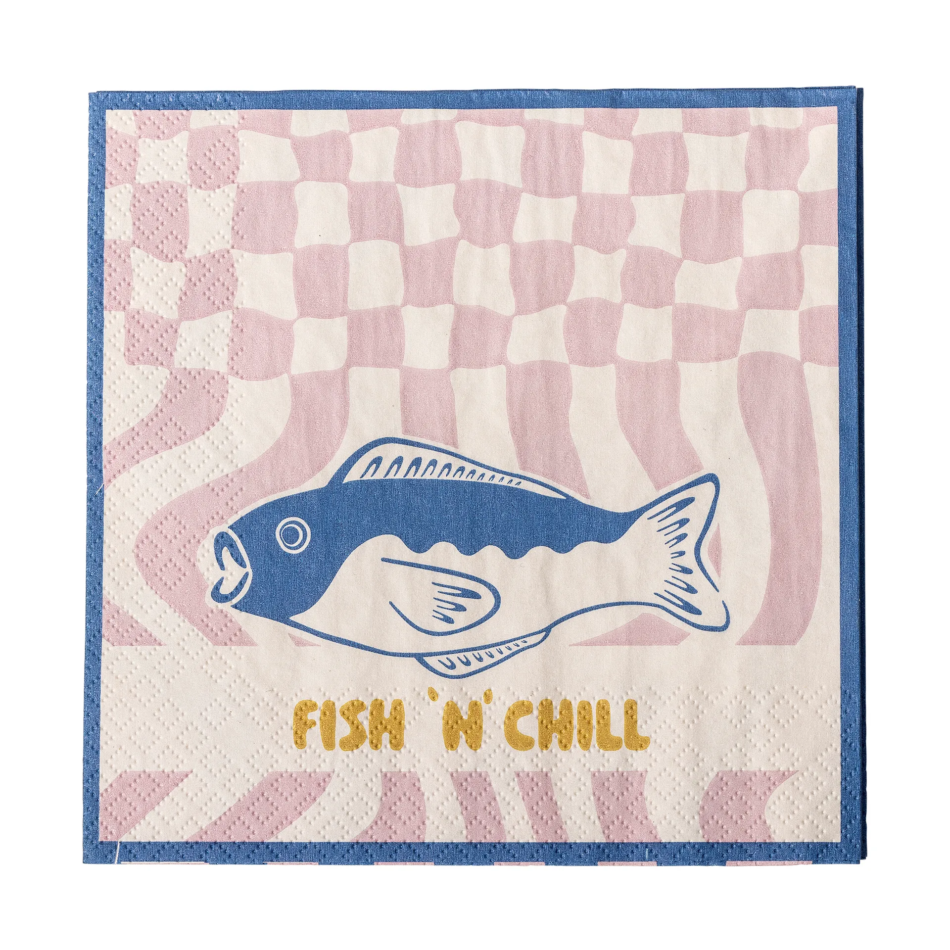 Serviette en papier Remy, lot de 20, Bleu Bloomingville