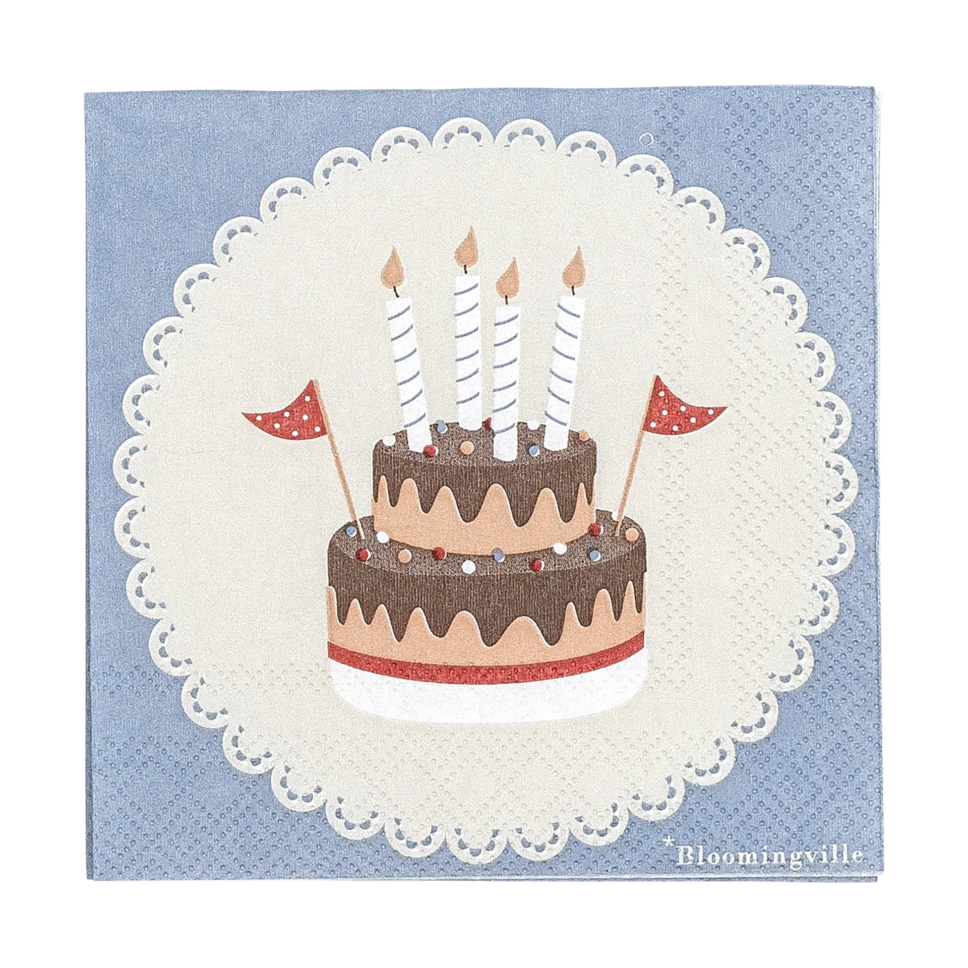 Serviette Oscar 20 unités, Bleu Bloomingville