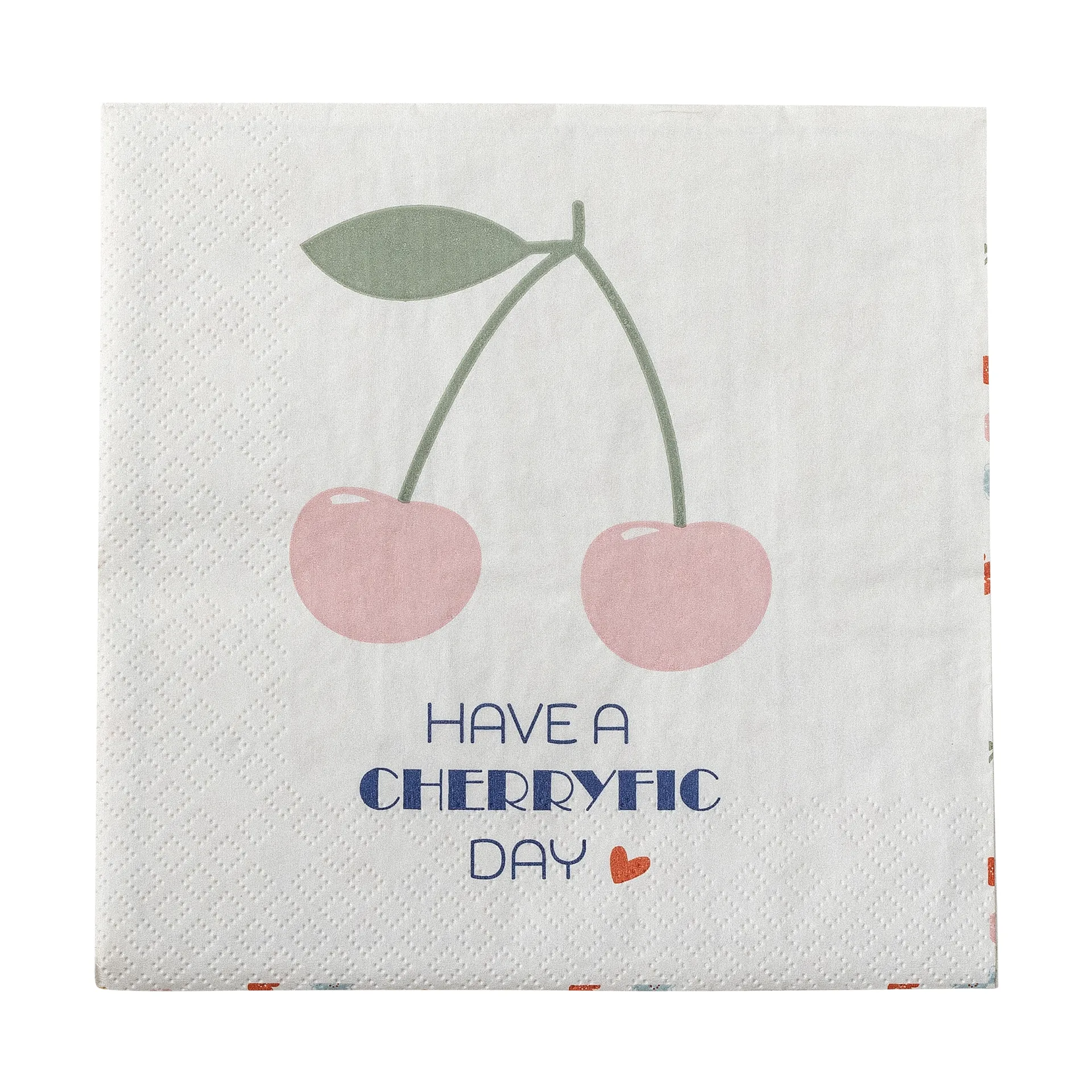 Serviettes en papier Cherry Lot de 20, Rose Bloomingville