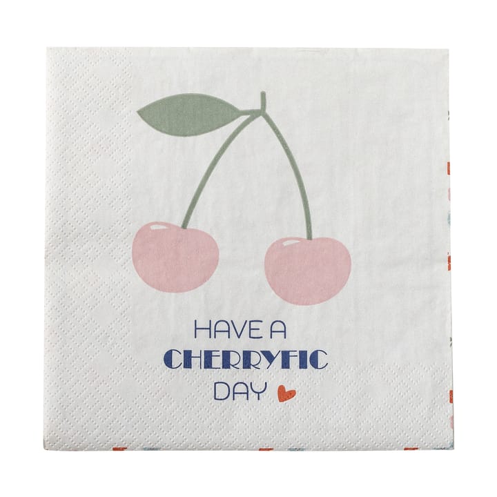 Serviettes en papier Cherry Lot de 20, Rose Bloomingville