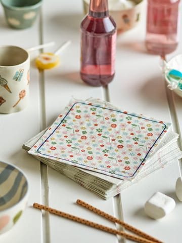 Serviettes en papier Cherry Lot de 20 - Rose - Bloomingville