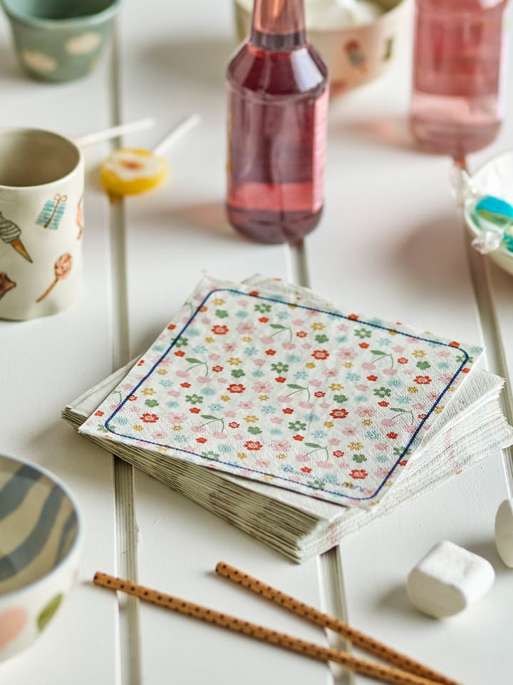 Serviettes en papier Cherry Lot de 20, Rose Bloomingville