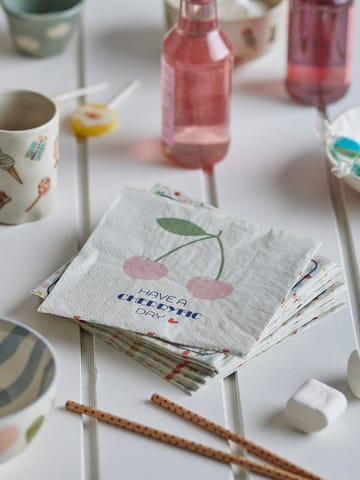 Serviettes en papier Cherry Lot de 20 - Rose - Bloomingville