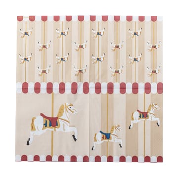 Serviettes Merry-go-round 33x33 cm, paquet de 20 - Naturel - Bloomingville