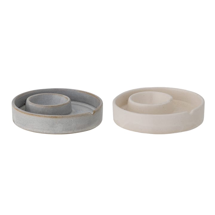 Set de 2 coquetiers Lila - Gris-blanc - Bloomingville
