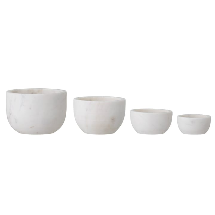 Set de bols Bloomingville marbre 4 Pièces - Blanc - Bloomingville
