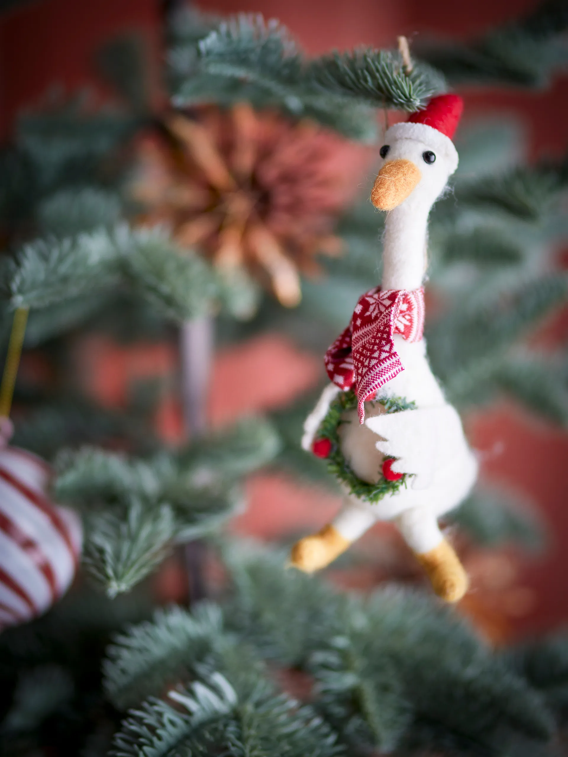 Suspension de Noël Arlo, 22 cm, Blanc Bloomingville