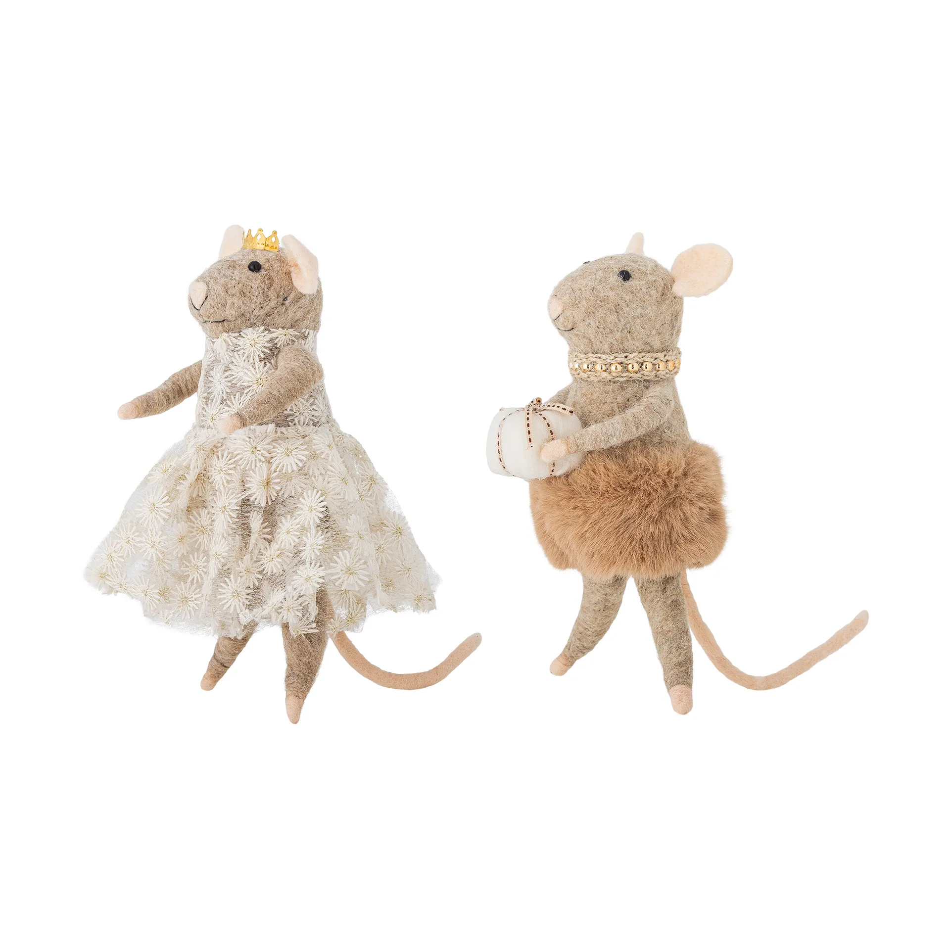 Suspension de sapin de Noël Peo laine 2 pièces, Brun, haut Bloomingville